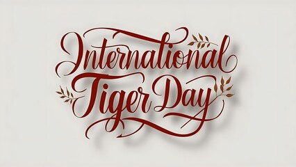 Stylish Typography Design for International Tiger Day