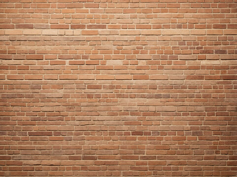 Exterior shot of a red brick wall, displaying a uniform, structured pattern. 