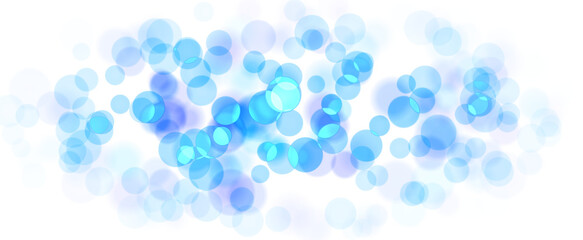 Brightly blue bokeh lights shimmer on transparent backgrounds png