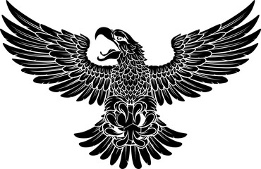 Bald Eagle Hawk Flying Soccer Football Ball Mascot