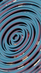 Abstract Concentric Circular Pattern with Reflective Metallic Surface..