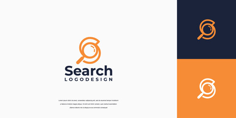 Search logo designs vector, Simple letter S logo