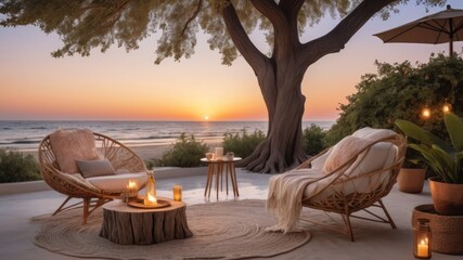 table at the beach