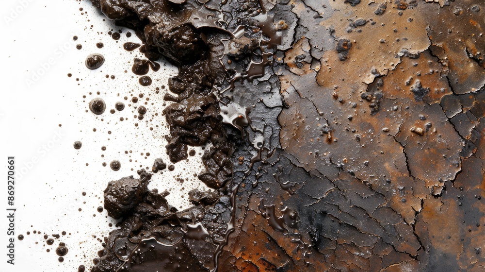 Poster a close-up shot of a rusted metal surface with intricate details