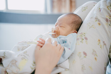 1-month-old newborn girl