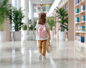 Family Visiting a Local Library Together on World Book Day, Exploring New Books, Reading Adventures, and Discovering Literature for All Ages, Happy Moments and Learning Together
