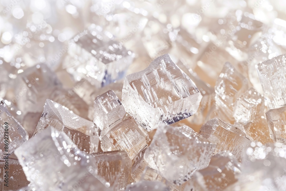 Poster a collection of ice cubes stacked on top of each other