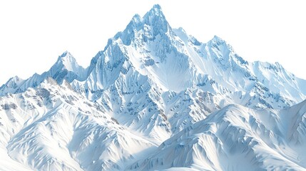 Obraz premium Person skiing on snowy mountain, winter landscape