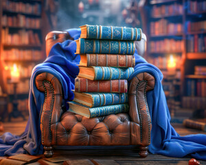 Fototapeta premium Join Our Bookstores World Book Day Reading Challenge Encouraging Ambitious Reading Goals and Celebrating Literacy, Community, and Love for Books, Unleash Your Inner Bookworm Today