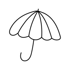 Umbrella Doodle. Vector isolated on white background