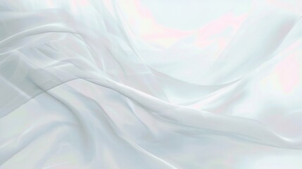 Obraz premium Elegant, smooth white silk fabric texture. Perfect for backgrounds, design projects, and textile visuals. High-resolution image.