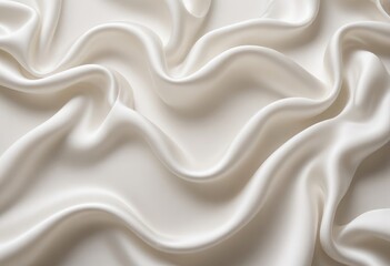 Obraz premium white silk fabric background, view from above. Smooth elegant black silk or satin luxury cloth texture can use as abstract background with copy space, close-up