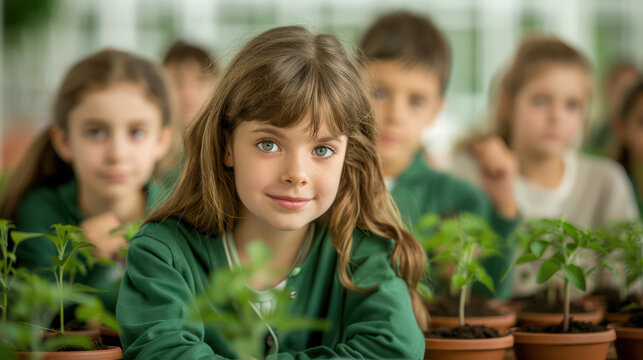 Students Collaborating on Earth Day Environmental Science Projects Innovative Education in Action, Inspiring Young Minds and Promoting Sustainability for a Better Future