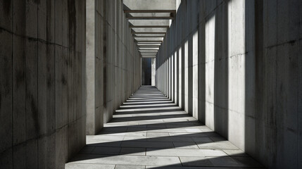 long corridor with columns