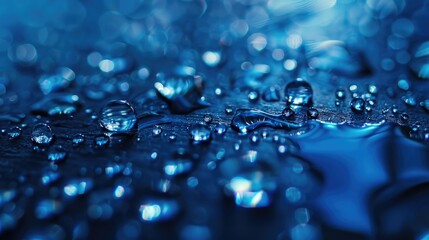 Droplets of water on a surface, perfect for illustrating moisture or condensation concepts