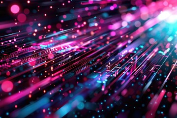 Fototapeta premium A detailed image of a computer chip on a dark background