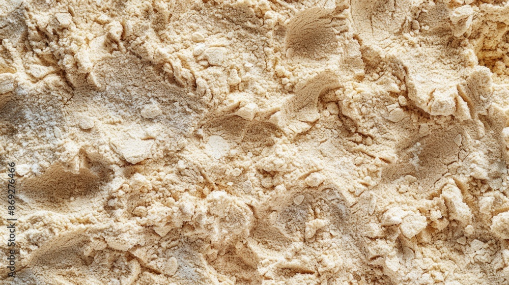 Poster a close-up view of a sandy texture with individual grains and layers visible