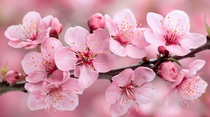 Obraz premium Pink Cherry blossom or sakura flower.