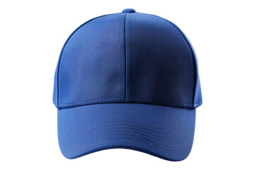 Blue baseball cap isolated on transparent background