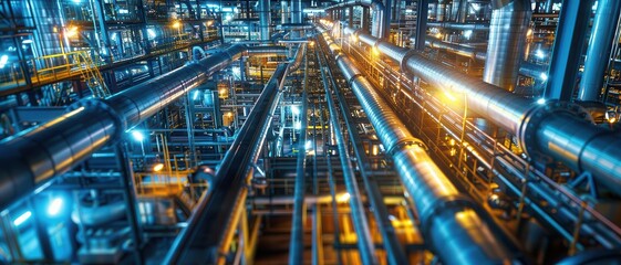 Obraz premium Advanced metal processing facility with efficient