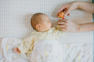 1-month-old newborn girl