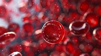 Erythrocytes in Detailed Red Blood Cells Image