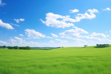 Fototapeta premium Grassland landscape outdoors horizon.