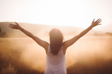 Fototapeta premium Adult woman spirituality tranquility. 