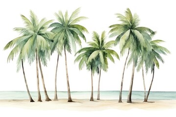 Coconut trees on beach outdoors nature plant.