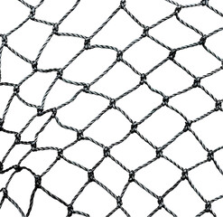 Naklejka premium Silver Net, Isolated on Transparent background. 