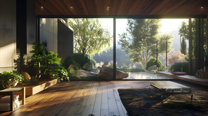 Fototapeta premium resort in the morning