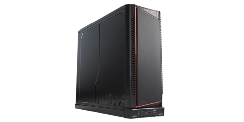 Desktop computer case isolated on transparent or white background 