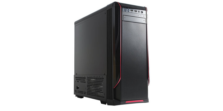 Desktop computer case isolated on transparent or white background 