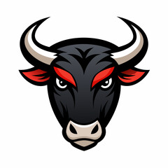 Bull face logo vector illustration on a white background