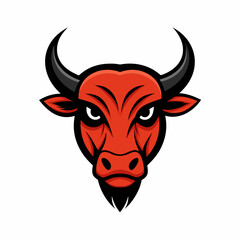Bull face logo vector illustration on a white background