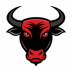 Bull face logo vector illustration on a white background