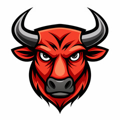 Bull face logo vector illustration on a white background