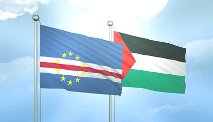 Palestine and Cape Verde Flag Together A Concept of Relations
