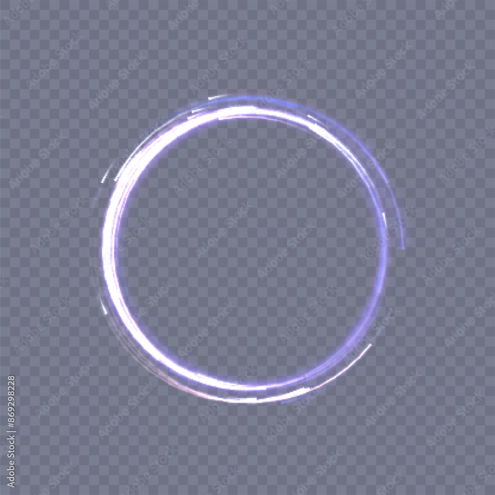 Aufkleber Glowing teleport portal. Round teleportation portal with glow on a transparent background. Vector for web design
