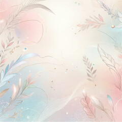 A gentle seamless background in pastel tones with light effects, soft textures, and delicate geometric patterns