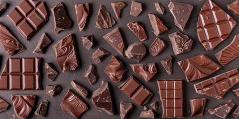 A close-up shot of assorted chocolates on a table, great for promoting a sweet treat or a dessert menu