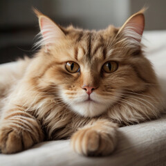 Portrait of beautiful cat exploring. Generative Ai