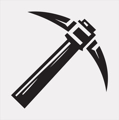 pickaxe vector silhouette illustration