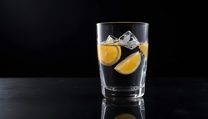 Glass of Lemon Water with Ice