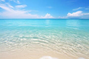 Fototapeta premium Beach and sea clear water beach backgrounds outdoors.
