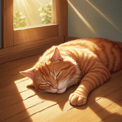 Portrait of beautiful cat exploring. Generative Ai