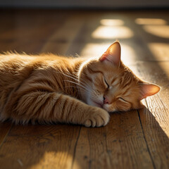 Portrait of beautiful cat exploring. Generative Ai