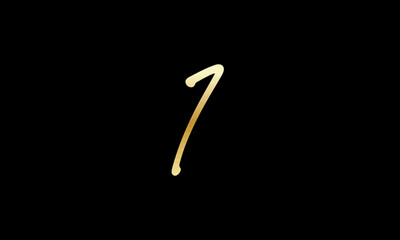  Number Gold Casual Modern Logo