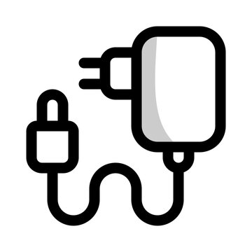 phone charger icon with shady style, perfect for user interface projects