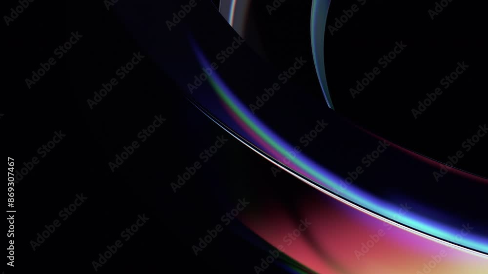 Poster abstract animation, background with color refraction effect, 4k seamless looped video, 3d render